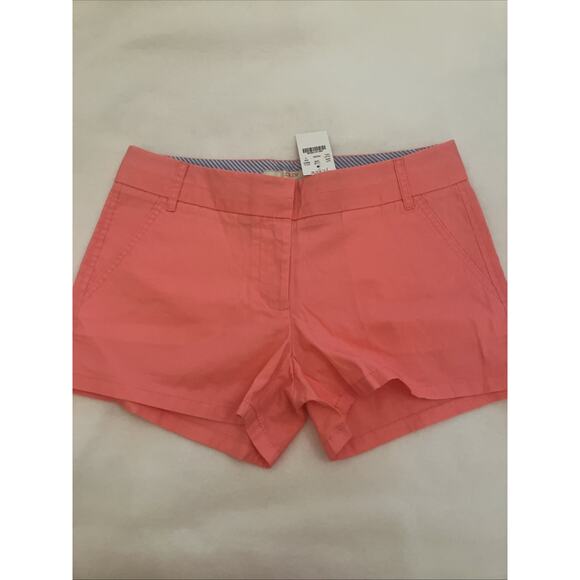New J Crew Shorts 4 Chino‎ Broken-In Pink 3” Inseam - Picture 1 of 6